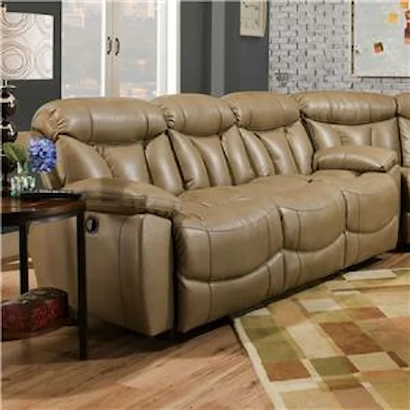 Double Reclining Sofa with Headrests